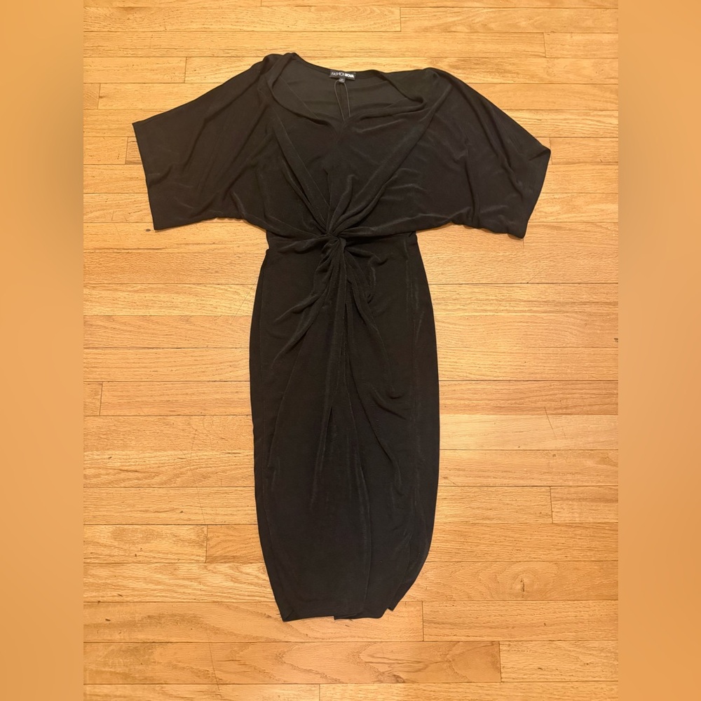 Fashion Nova Elegant Black Midi Dress